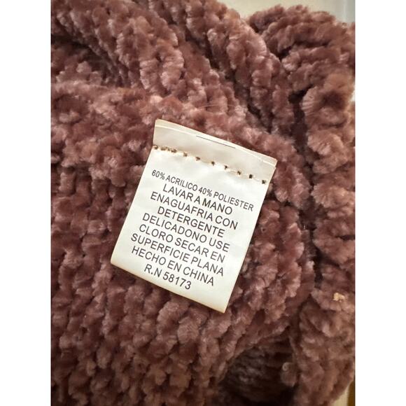 Anthropologie Raga Embroidered Purple Spice Crewneck Relaxed Fit Sweater Size L - Picture 4 of 6